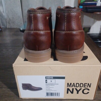 New M Madden Adam Dress Boot NYC Cognac Men display picture 1
