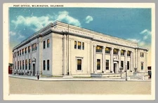 Post Office Wilmington Delaware DE c1939 Linen Tichnor Brothers Inc. Postcard