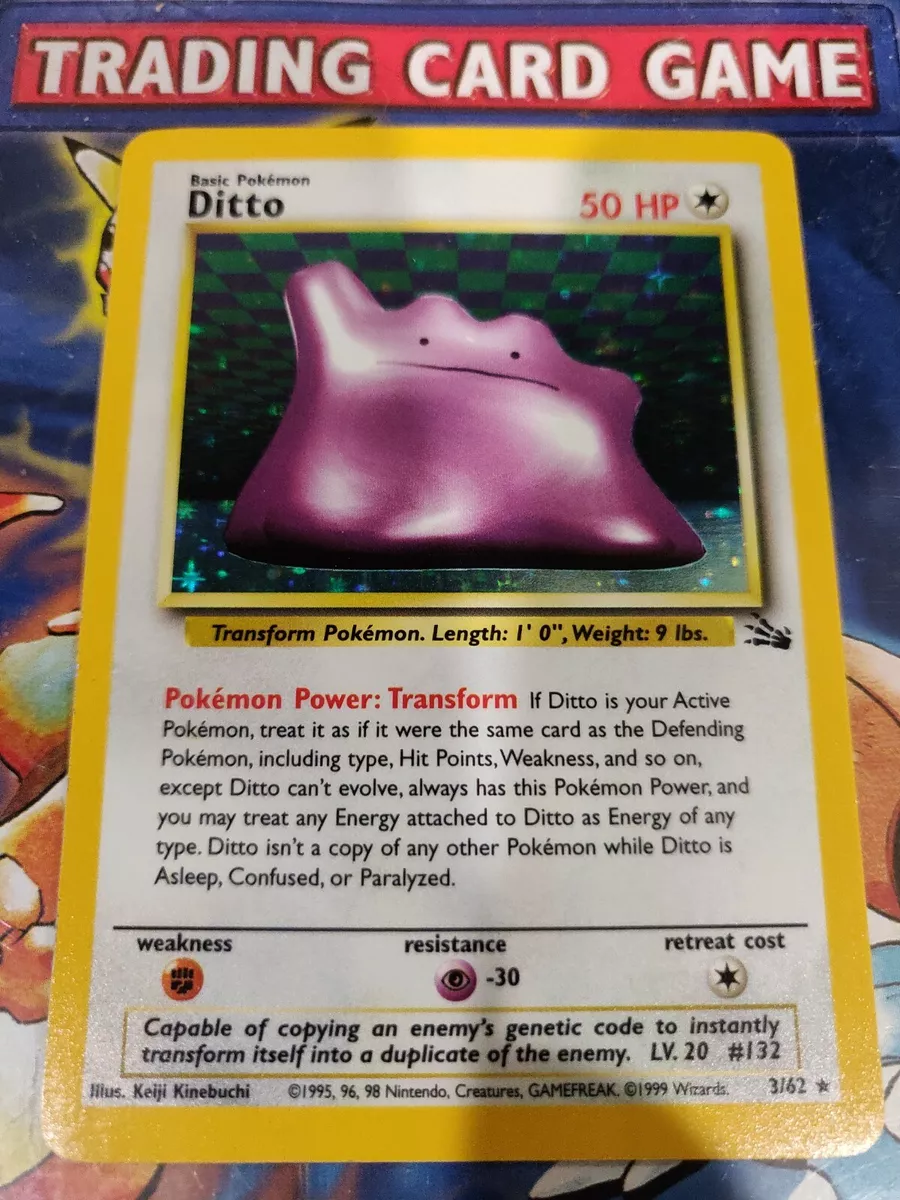 Pokemon Card Ditto 3/62 Rare Holo 50HP