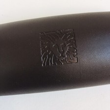 Anne Klein Hard Eyeglass Lion Logo Snap Closure Case Brown B-174