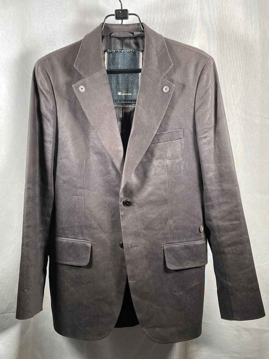G Star Raw Denim 152164 Mens Gray Blazer Jacket Medium