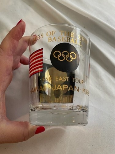 RARE Tokyo 1964 Games of XVIII Olympiad Baseball Glass - Picture 6 of 7