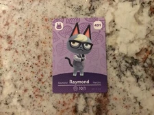 431 RAYMOND Animal Crossing Amiibo Authentic Nintendo Mint Card From Series 5