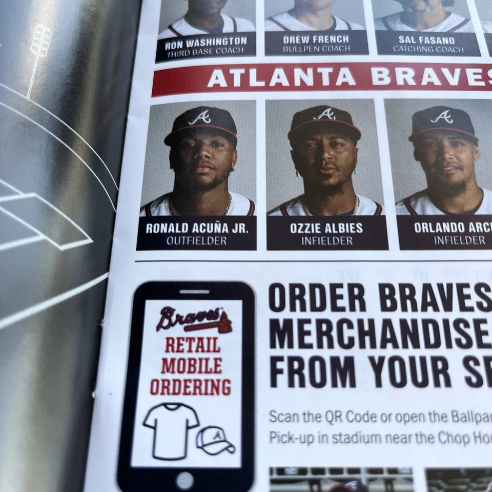 Ronald Acuna Jr. Atlanta Braves 40 HR 70 SB Gameday Program 9/27/23 Truist Park - Image 4 of 4