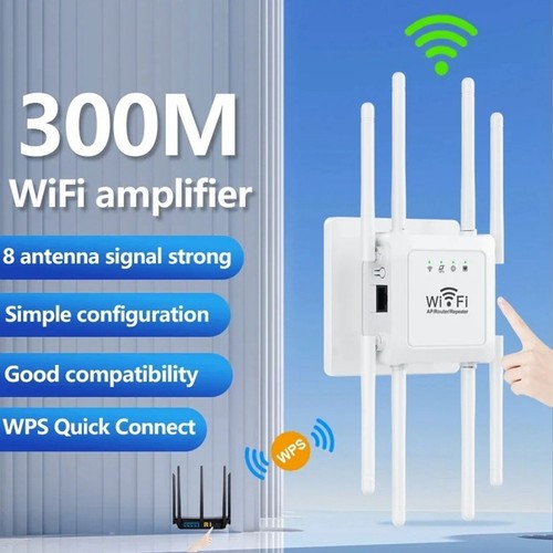 Neuer WLAN-Repeater mit 8 Antennen, 300 Mbit/S, Signalverstärker, Booster, 4604 - Bild 9 von 10