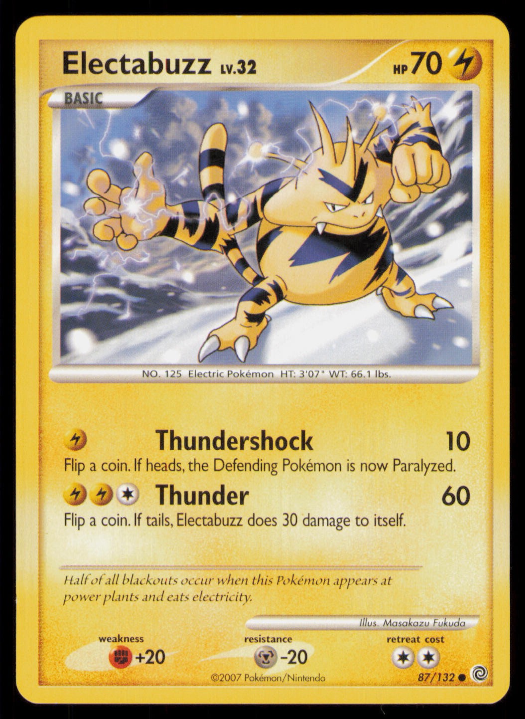 Electabuzz 87/132 Common Secret Wonders Pokemon Near Mint