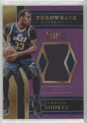 2017-18 Panini Select Throwback Memorabilia Purple Prizm 44/99 Trevor Booker 5l1