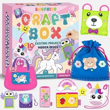 Fortand Kids Sewing Kit 10 DIY Felt Craft Projects Beginner Ages 6-12 FSK555x