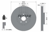 Textar Bremsscheibe Vorne Rechts FüR Lexus