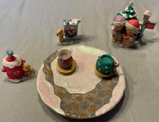 Precious Moments Winter Mini Tea Set - Kids Caroling Set of 8 with box w/damage