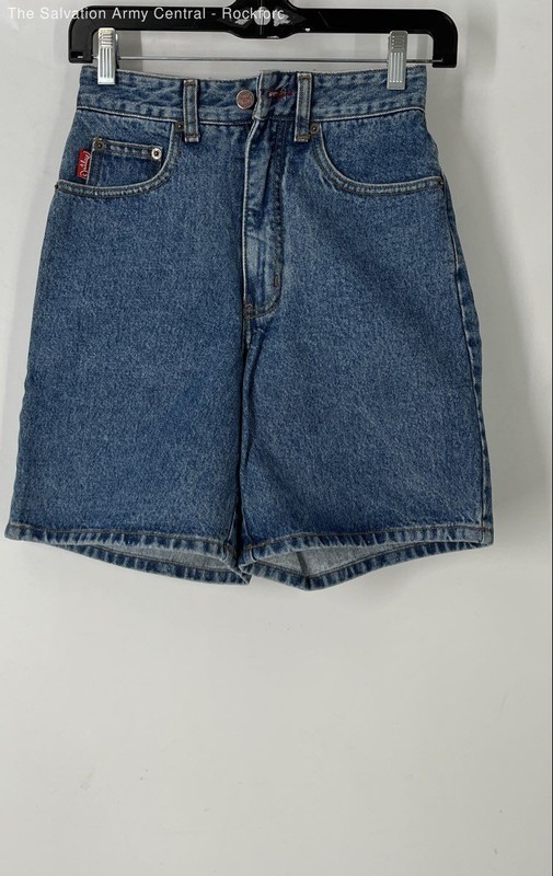 Outlaw Womens Blue Denim Medium Wash 5-Pocket Design Bermuda Shorts Size 3
