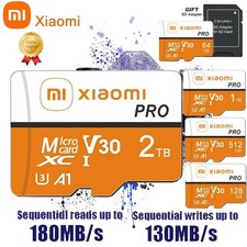 Xiaomi Original 2TB 1TB Micro TF/SD Card 64GB 128GB Flash Class 10 SD Card 256GB