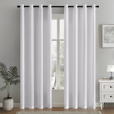 Halbtransparente Voile Gardinen, Moderne Stores Vorhang, 2er Set, 140x235cm