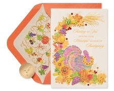 Papyrus Thanksgiving Card (Warmest 1 EA, Warmest Wishes Across the Miles