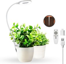 Full Spectrum Grow Lights for Indoor Plants, Clip-on LED Plant White