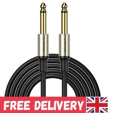Guitar Cable 6.35mm TS Mono Jack To Jack Audio Cable Cotton Braided Instrument