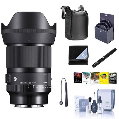 Sigma AF 35mm f/1.4 DG DN ART Lens for Sony E with PC Software  Accessories Kit