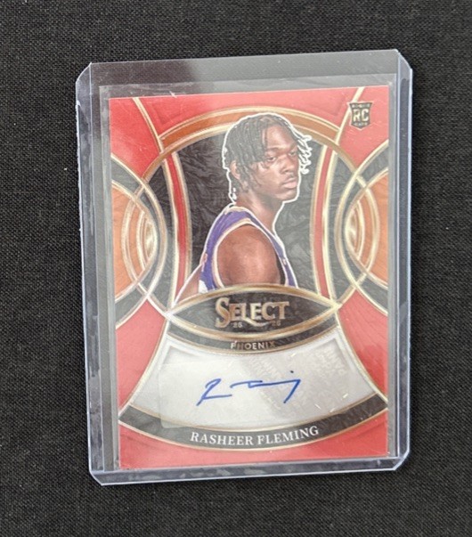 2025-26 Panini SELECT Rasheer Fleming RC RED #99/99 Auto