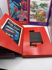 Mattel Intellivision 6 Game Lot: CIB Complete Utopia TRON Vectron Sub Hunt