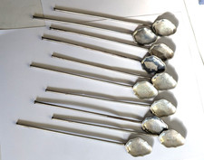 Silver 830s Straws Swizzel Sticks Norway Drink Cocktail Stir Sticks Lot of 10