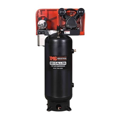 60-Gallon Electric Air Compressor 5HP, 230V, Oil-Lubricated