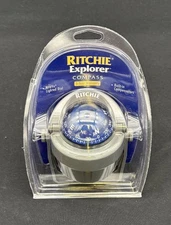 Ritchie B-51 Explorer Compass, Bracket Mount | Gray with Blue Dial