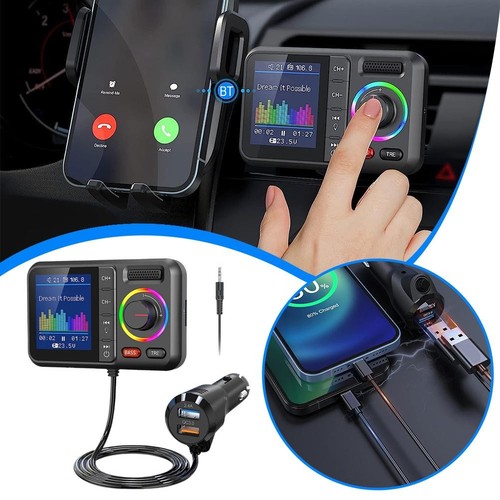 Car FM Wireless Bluetooth Transmitter MP3 Player USB Tool GXX Adapter a/y B2F8 - Picture 3 of 10