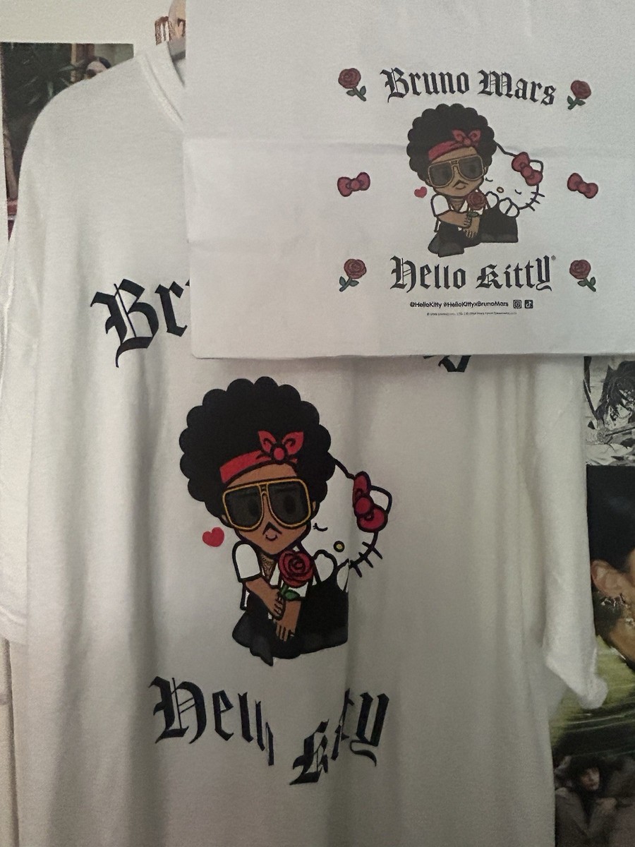 Bruno Mars X Hello Kitty Romantic Tour Shirt 3XL Pop Up Exclusive