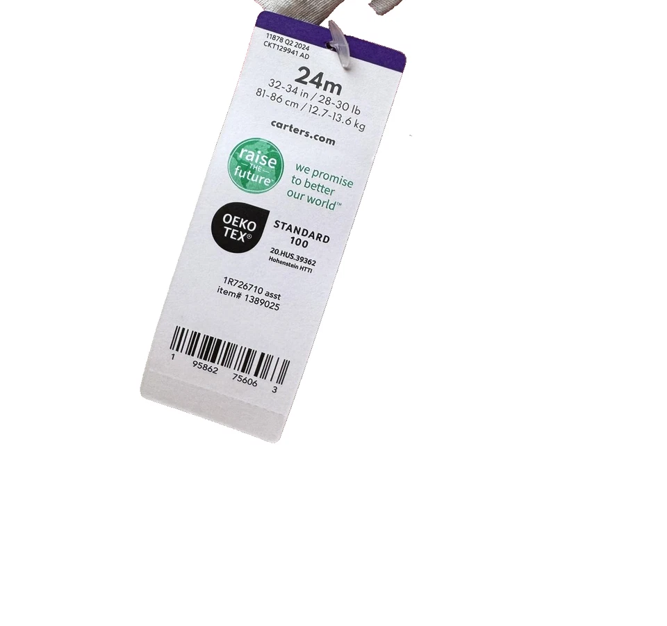 Conjunto de roupa Carter's bebê menina 24 meses AMOR bodysuit coração calça legging babado - Imagem 3 de 4