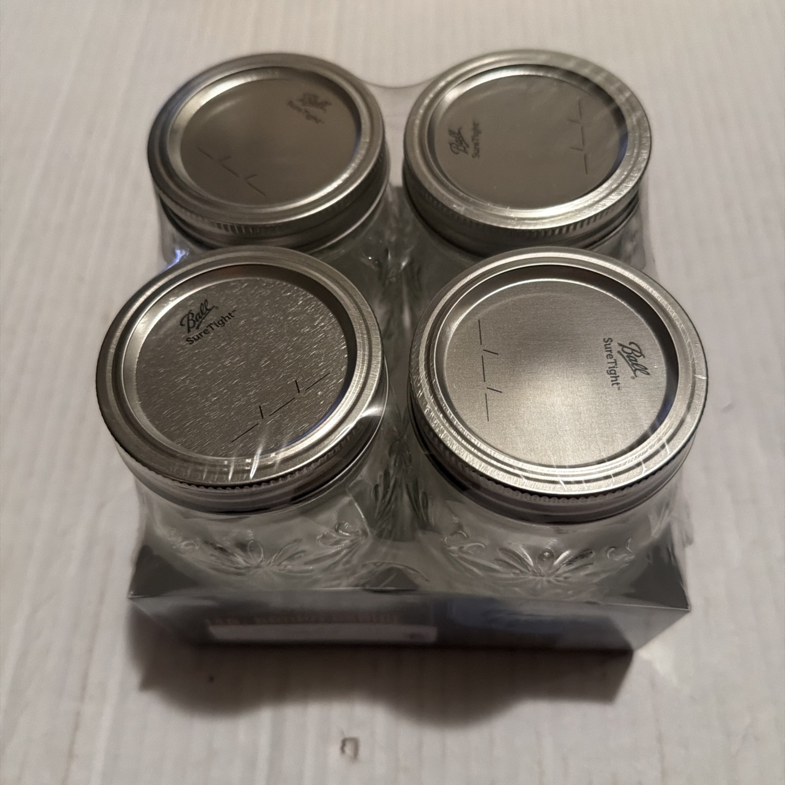 Ball Pint 4 Pack  Regular Mouth ~ 140th Anniversary Keepsake Jars 16oz Mason Jar