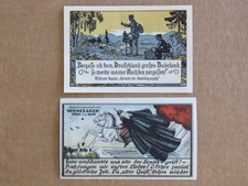 2 pc. Lot - UNC - 1921 - 50 Pfennig - Raabe & Sennelager - Germany Currency