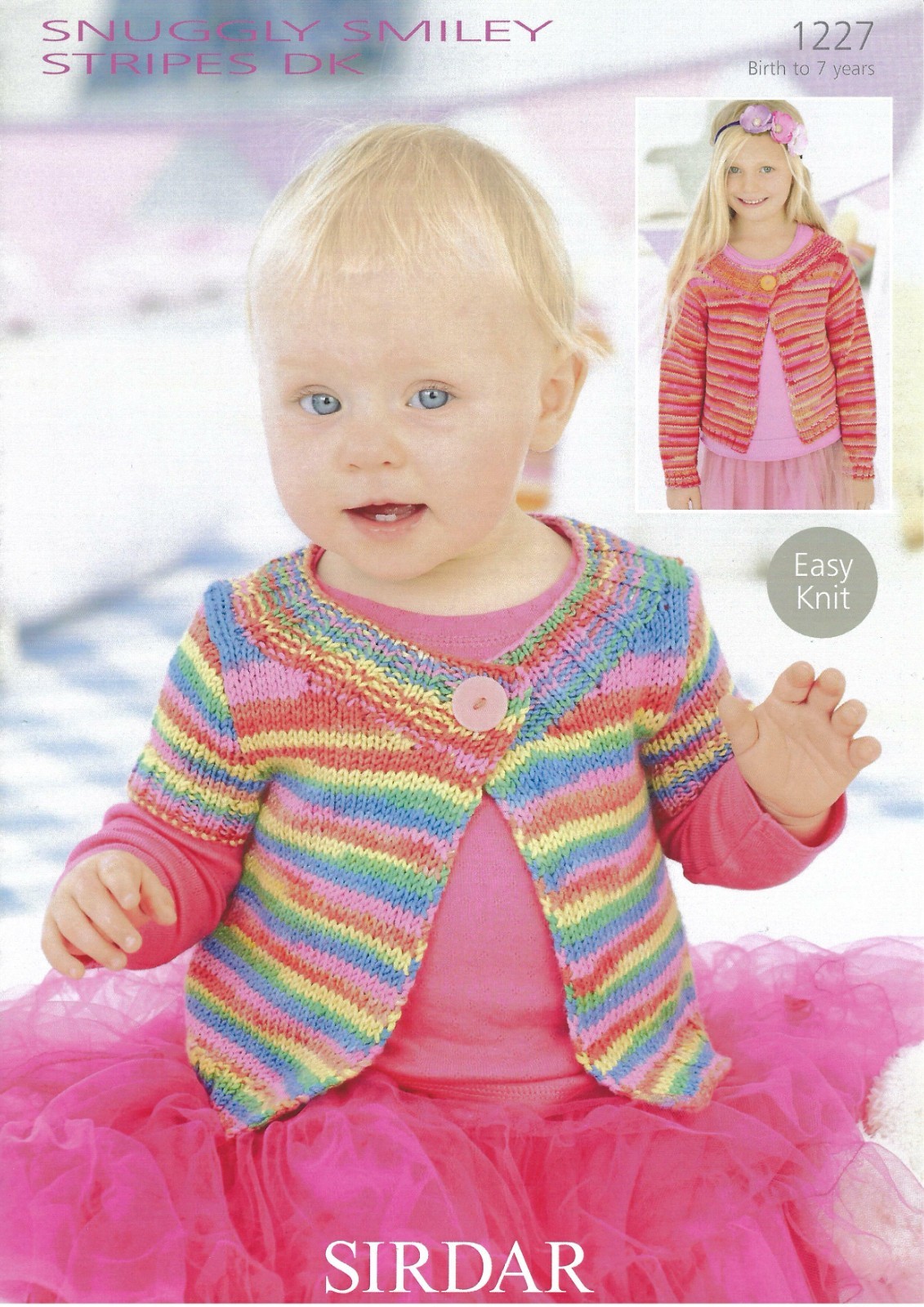 Sirdar Snuggly DK Knitting Pattern - 1227 Cardigans  (0-7 yrs) (Two designs)