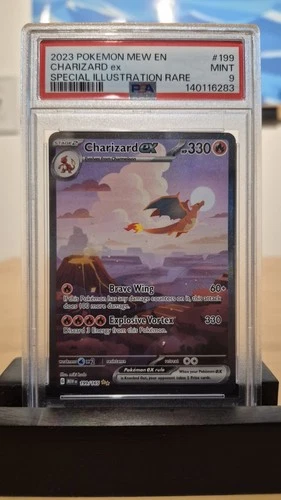 New ListingPokémon Charizard EX Scarlet & Violet 151 Illustration Rare Card 199/165 PSA 9