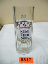 6817.        Alter Bierkrug Brauerei  Krug Schultheiss  Glas Bierkrug 0,5 L