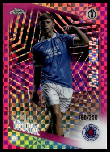 Mikey Moore Pink X-Fractor #/250 2025-26 Topps Chrome UEFA Club Competitions #56