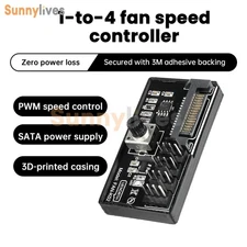 Computer Fan Speed Controller 60W High-Power Hub Control Fan PWM Governor Module