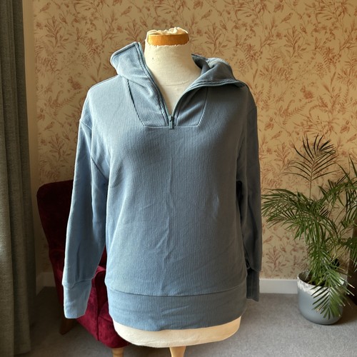John Lewis Ribbed Zip Lounge Set Size M In Light Blue - Bild 6 von 13