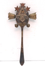 Rare Briana Kaufmann Goddess Sculpture Recycled Metal Spoon Figure Statue 9"-