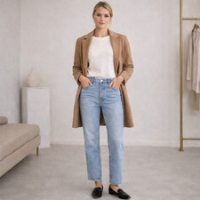 EVERLANE The 90  s Cheeky Jean High Rise Straight 100  Organic Cotton Size 27