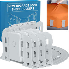 Bed Sheet Holders for Corners: Lock Sheet Holders with Reinforced Clips Keep She