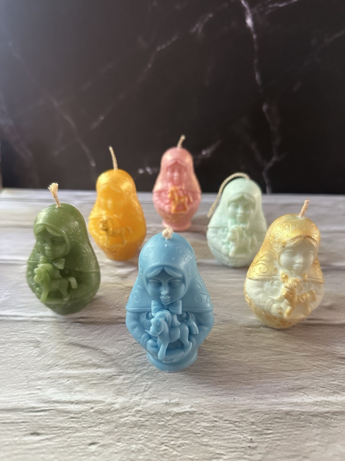 Handmade Candle Natural Pure BeeWax Color Candle for Baby Sh