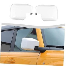 Side Mirror Cover Protector Trims Fit for Ford Bronco 2021-2024 Exterior White