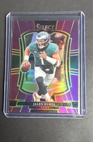 2025 Panini Select - Premier Level Jalen Hurts #190 Purple Prizm /75