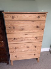 IKEA chest Of Drawers, Bare Pine, 4 Big Drawers, 1 Small Drawer, Space Underneat