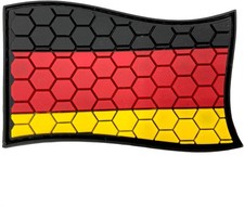 DEUTSCHLAND FLAGGE PVC AIRSOFT ASG PATCH MIT KLETTVERSCHLUSS 7,5x4,5cm