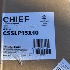 Chief CSSLP15X10 Proximity Slide-Lock Component Storage Panel 15" x 10" Black