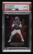 2024 Panini Obsidian Black Color Blast JJ McCarthy #6 PSA 10 GEM MT 0w47