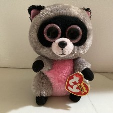 Ty ROCCO Raccoon Beanie Boo - 6" NEW