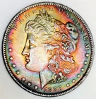 1888 P MORGAN DOLLAR**NEON RAINBOW TONER**ORIGINAL COLOR**SO NICE NR #76277
