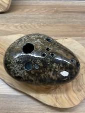 Pottery - Pebble Vase. Ornamental Flower Arranging Stone. Vintage